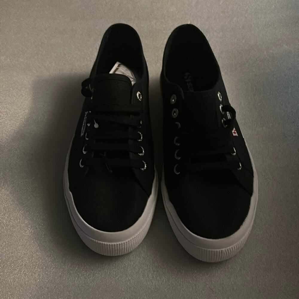 Superga Classic 2750 Black Sneakers Unisex M 6 1/2 W 8 NEW Preppy Streetwear